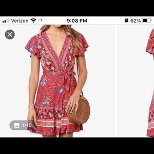 R. Vivimos floral wrap dress